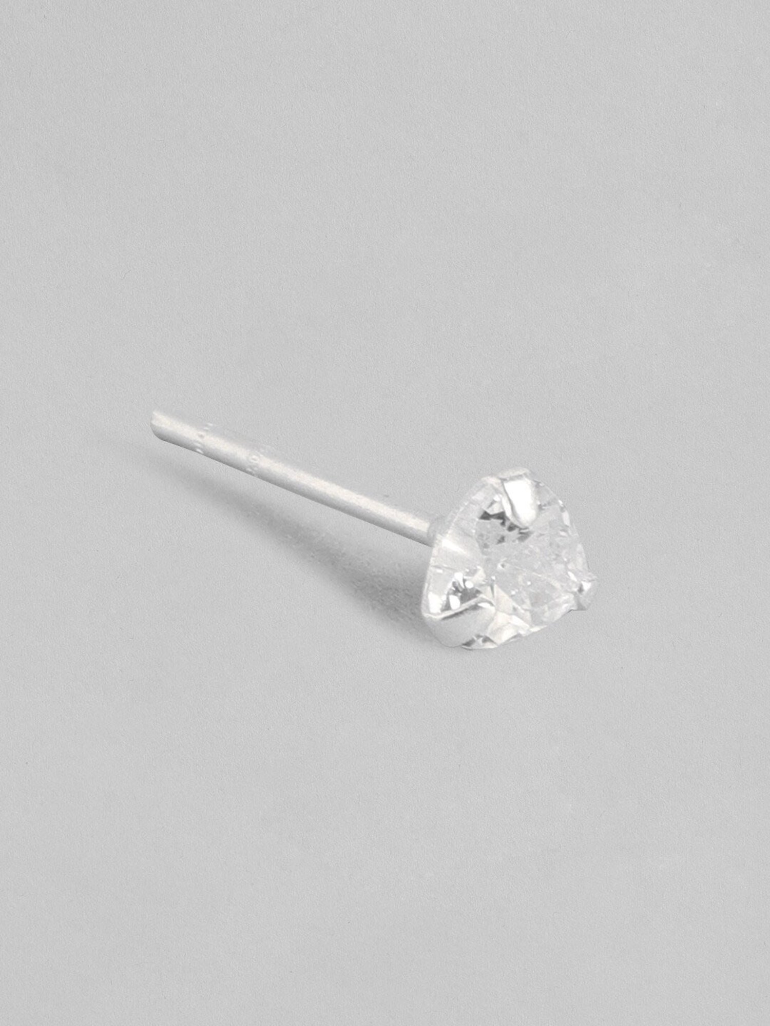 Zavya 92.5 Sterling Silver Starry Heartbeat Stud Earrings for Women - Set of 2