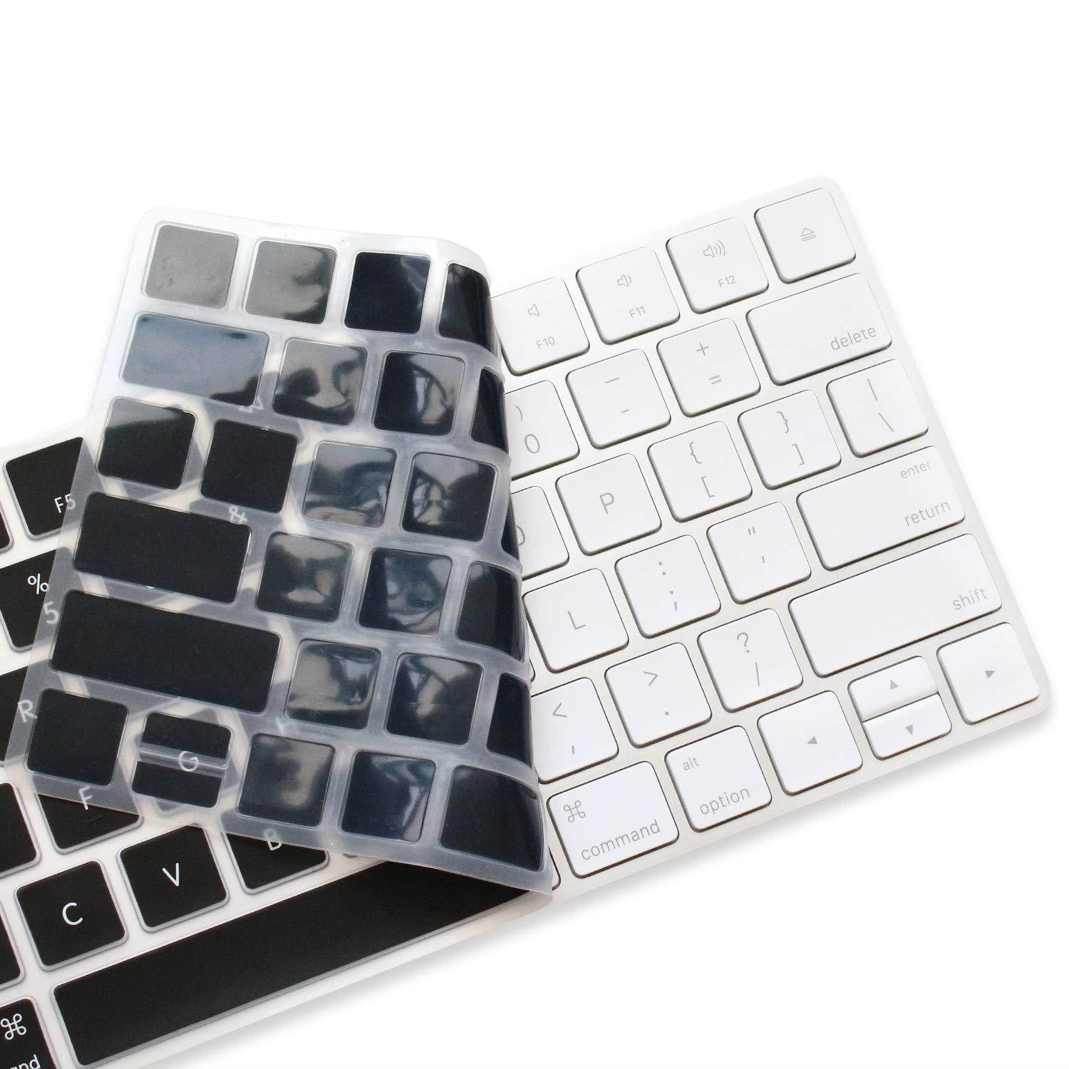 ProElife Ultra Thin Silicone Keyboard Protector Cover Skin for Apple iMac Magic Wireless Bluetooth Keyboard MLA22L/A (A1644, 2015 Released) U.S Layout, Black