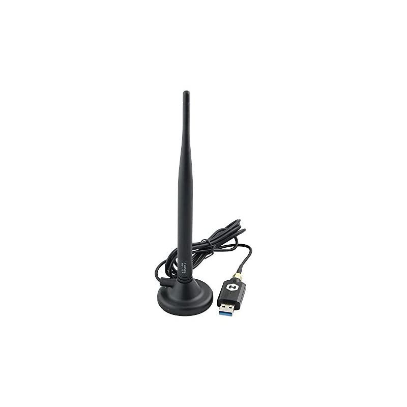 H50355 Dual Band 80211ac 11ac AC1200 5G 5GHz 867Mbps Wireless WiFi WLAN USB Network Adapter 5dBi Omnidirectional Antenna 5ft Shielded RG174 Cable RPSMA Connector Windows 10 Windows 81 8 7