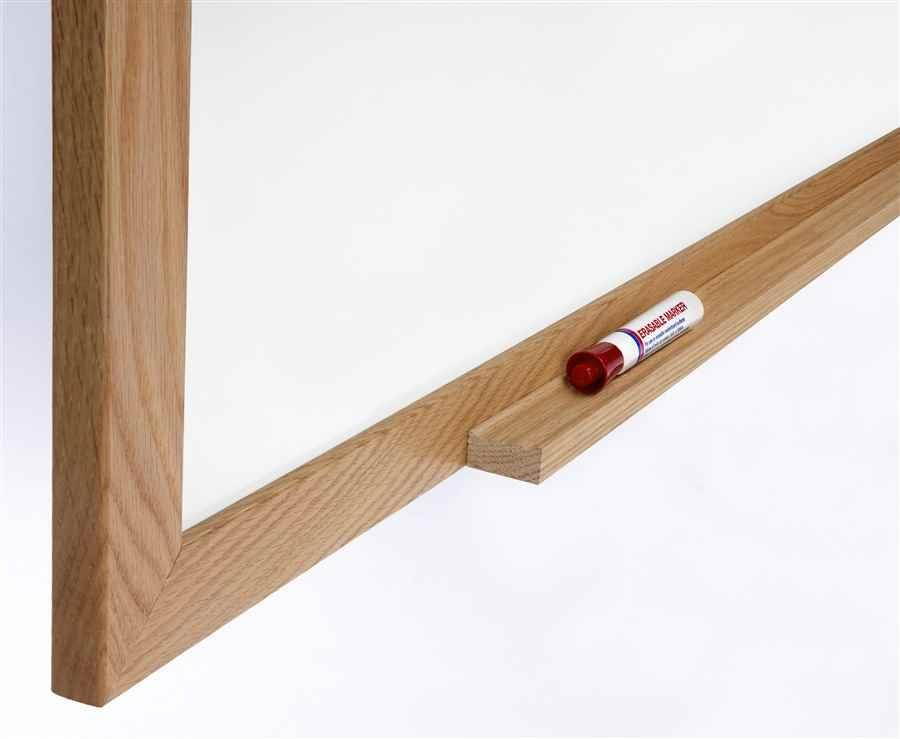 36.5" x 48.5" Wood Frame Porcelain Magnetic Whiteboard