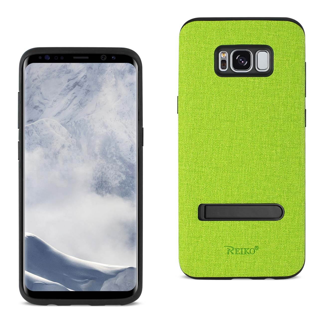 REIKO SAMSUNG GALAXY S8/ SM DENIM TEXTURE TPU PROTECTOR COVER IN GREEN