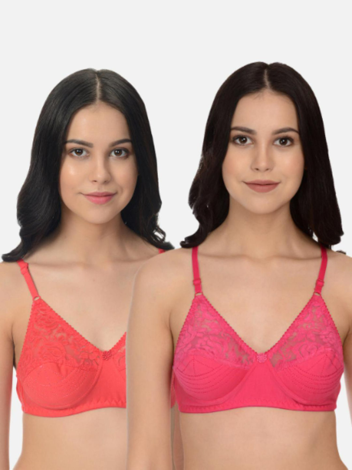 Mod & Shy Multi Lace Print Bra Set