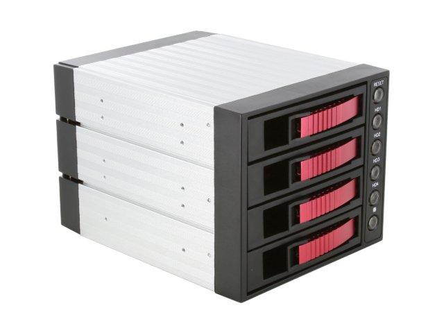 iStarUSA BPU-340SATA-RED 3x5.25" to 4x3.5" SAS/SATA 6.0 Gb/s Hot-Swap Cage