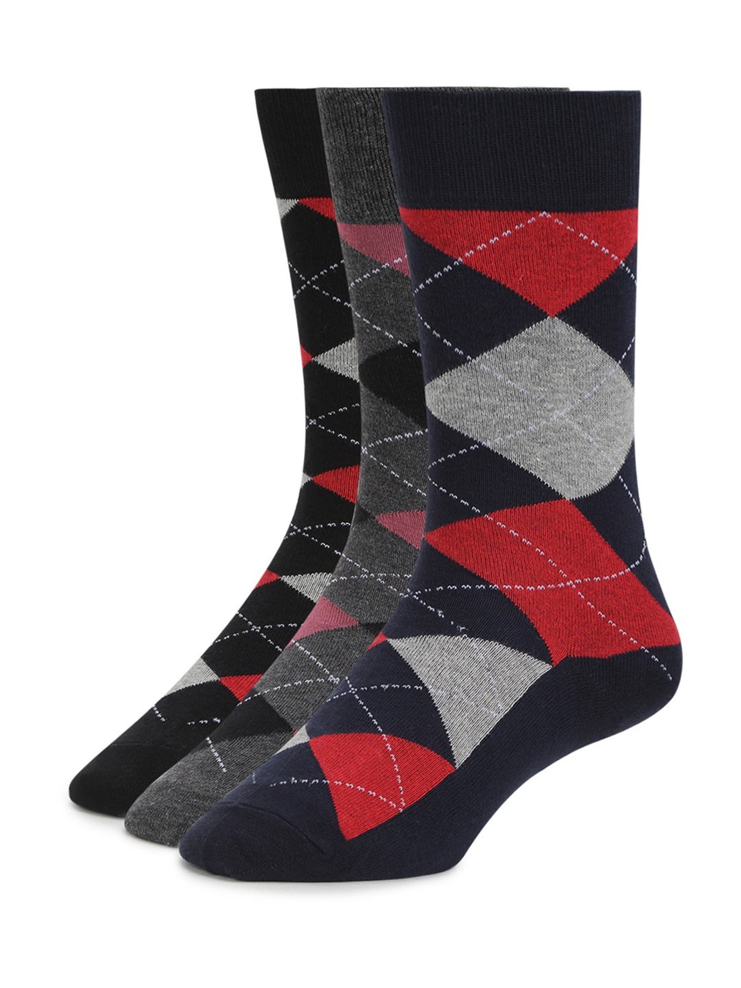 Sokker Multicolor Cotton Solid Socks - Set of 3