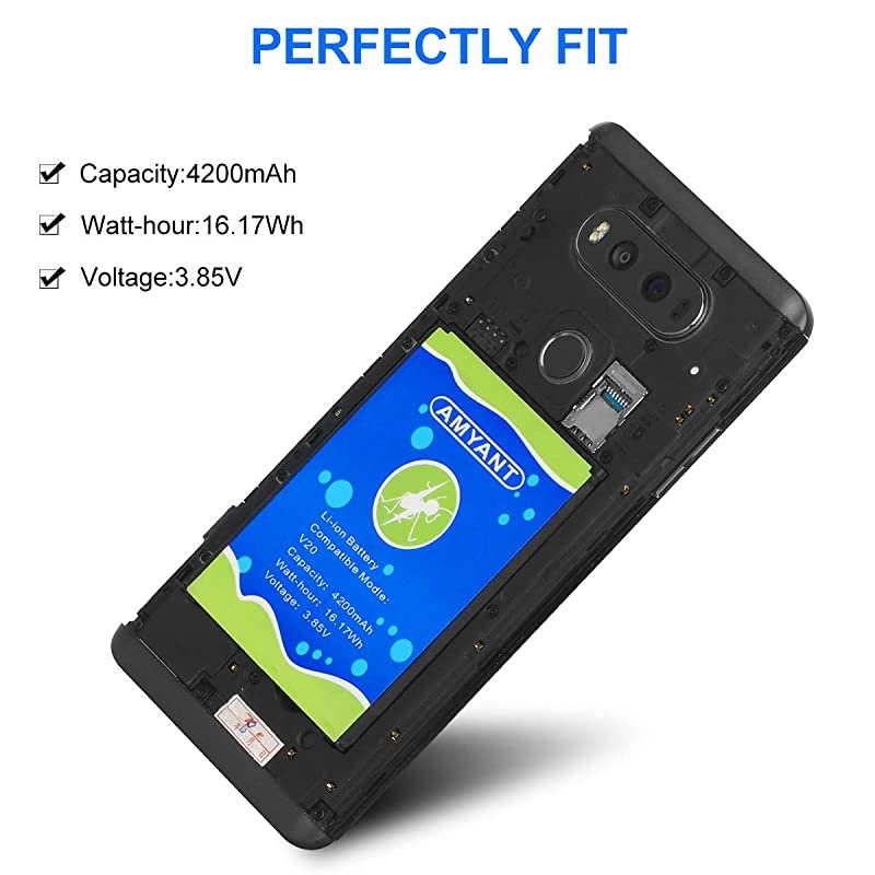 LG V20 Battery 4200mAh BL44E1F LiPolymer Replacement Battery for LG V20 BL44E1F H910 H918 LS997 US996 VS995V20 LG Stylo 3 LG Stylo 3Plus