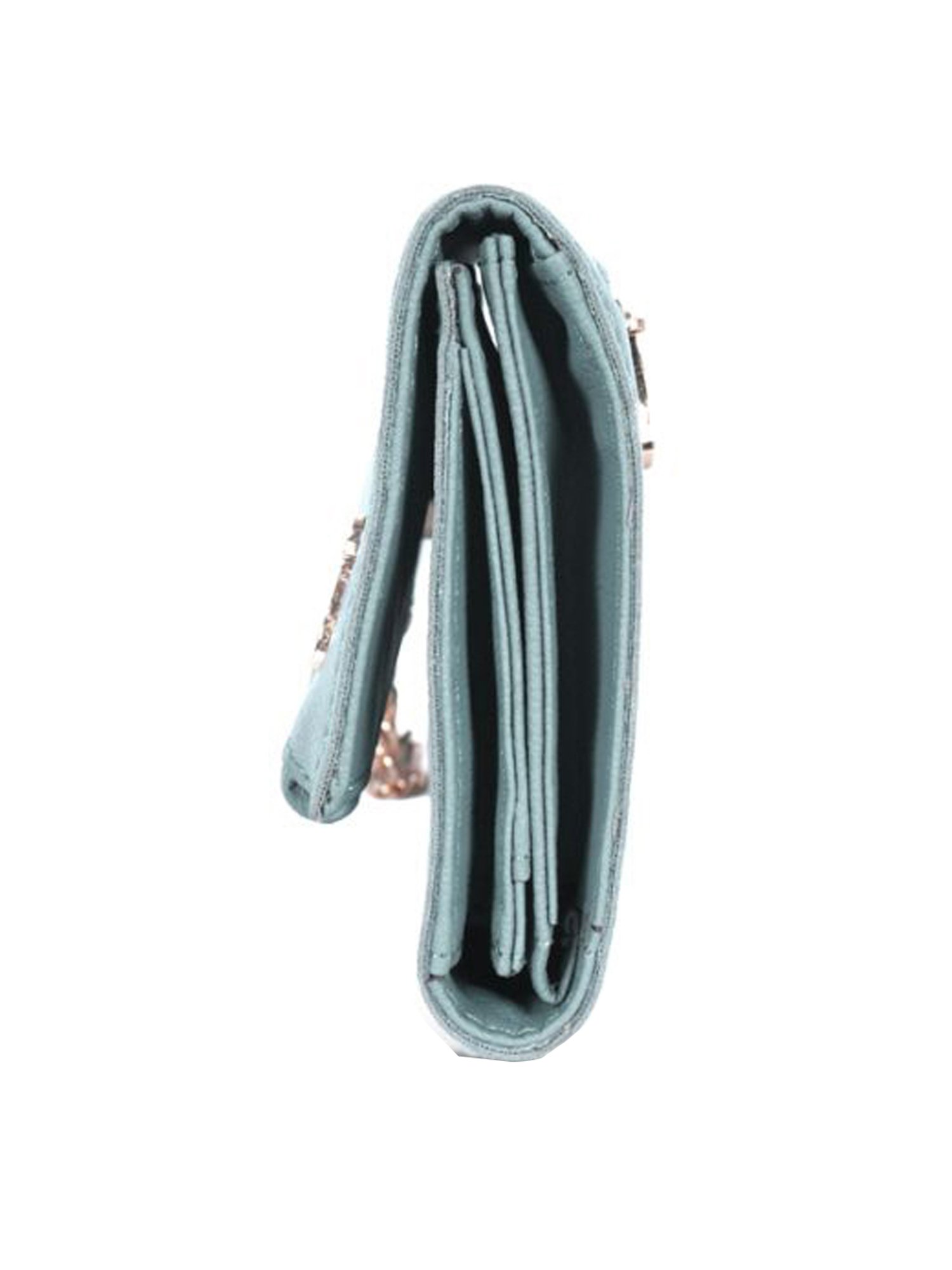 Baggit Blue Solid Tri-Fold Wallet for Women