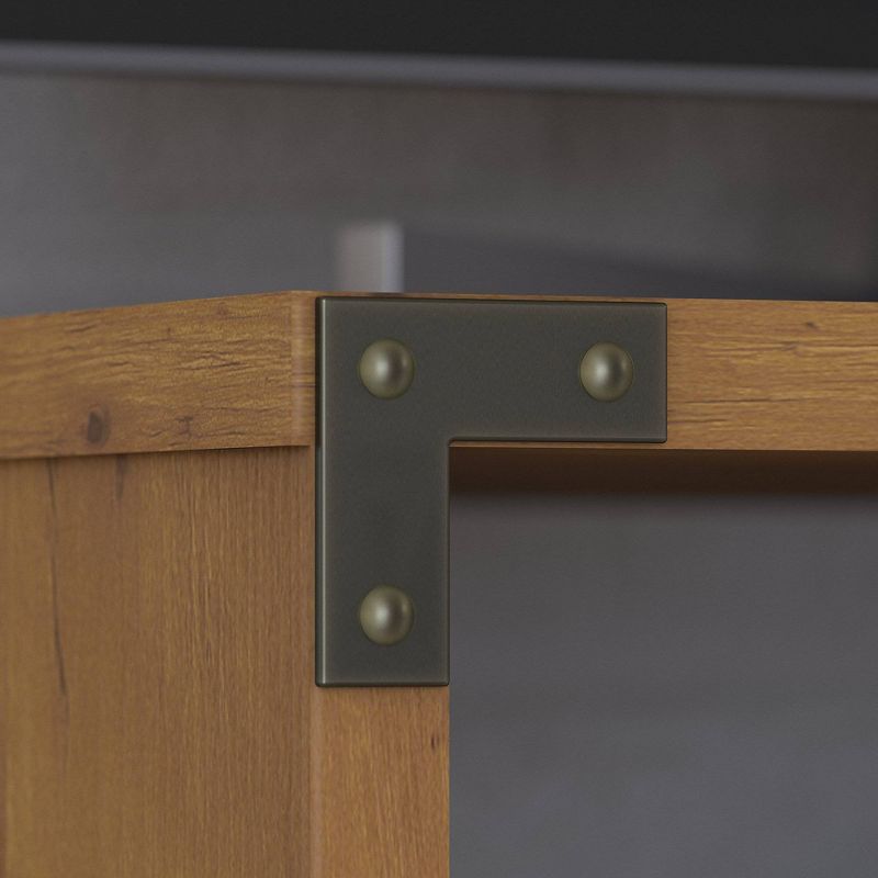 70" TV Stand Ironworks Vintage Golden Pine - Kathy Ireland Home