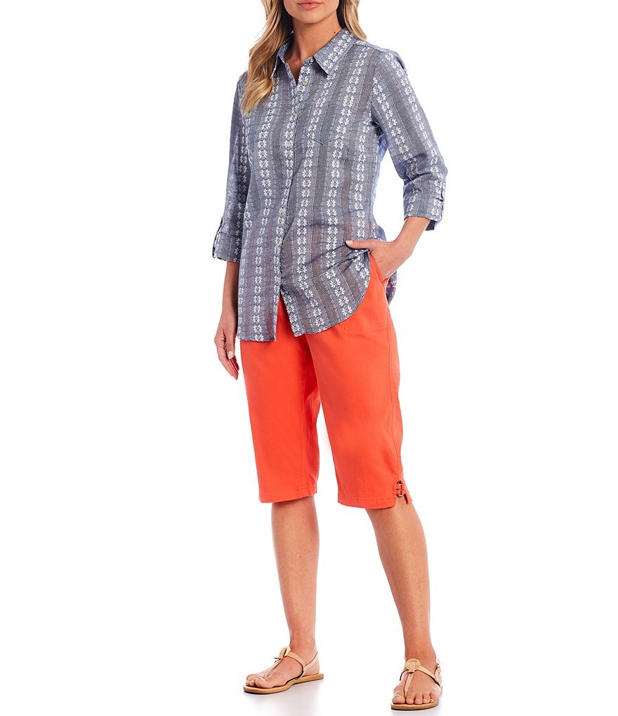 Allison Daley Petite Size True Navy Pull On Bermuda Shorts