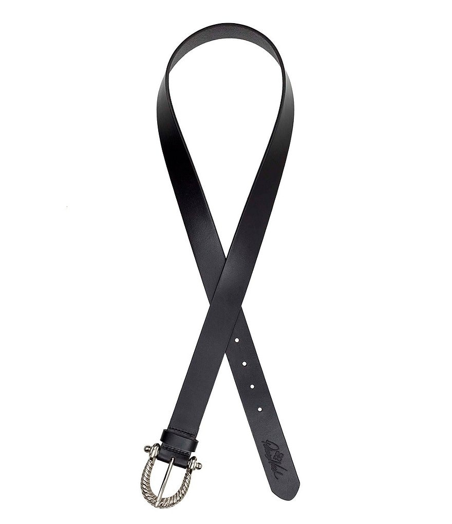 Art N Vintage Black Leather Waist Belt For Women