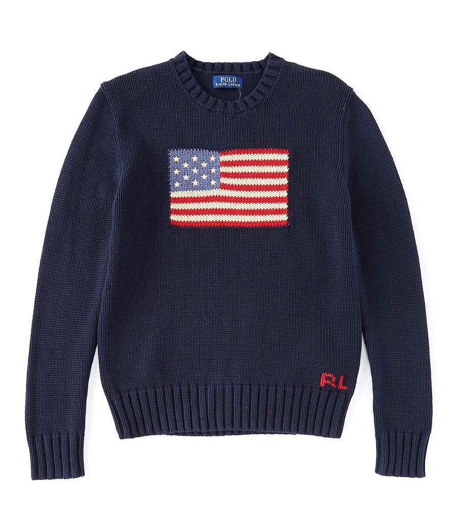 Polo Ralph Lauren Childrenswear Big Boys 8-20 American Flag Sweater