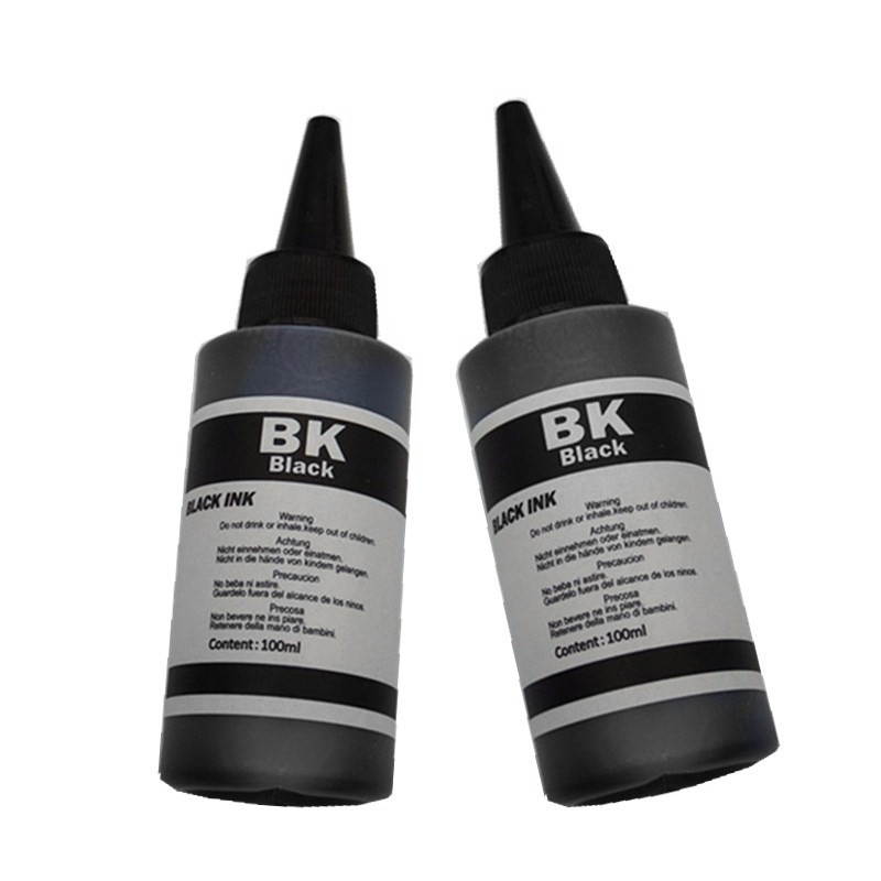 color Dye ink For-Epson Refill Ink Kit bottle bulk Universal refillable cartridge ciss printer100ML 1SET 1BK