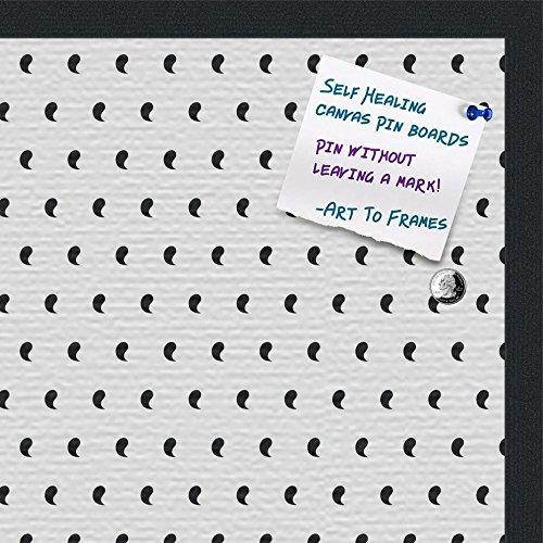 PinPix decorative pin cork bulletin board made from high quality canvas, Seamless Retro Design printed at 24x16 Inches and framed in Satin Black (PinPix-162)