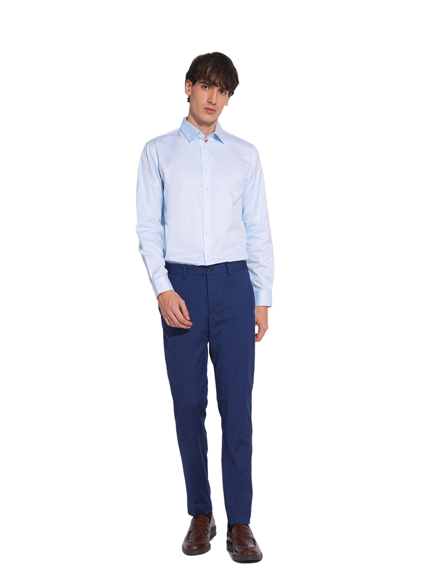 Selected Homme Blue Cotton Slim Shirt