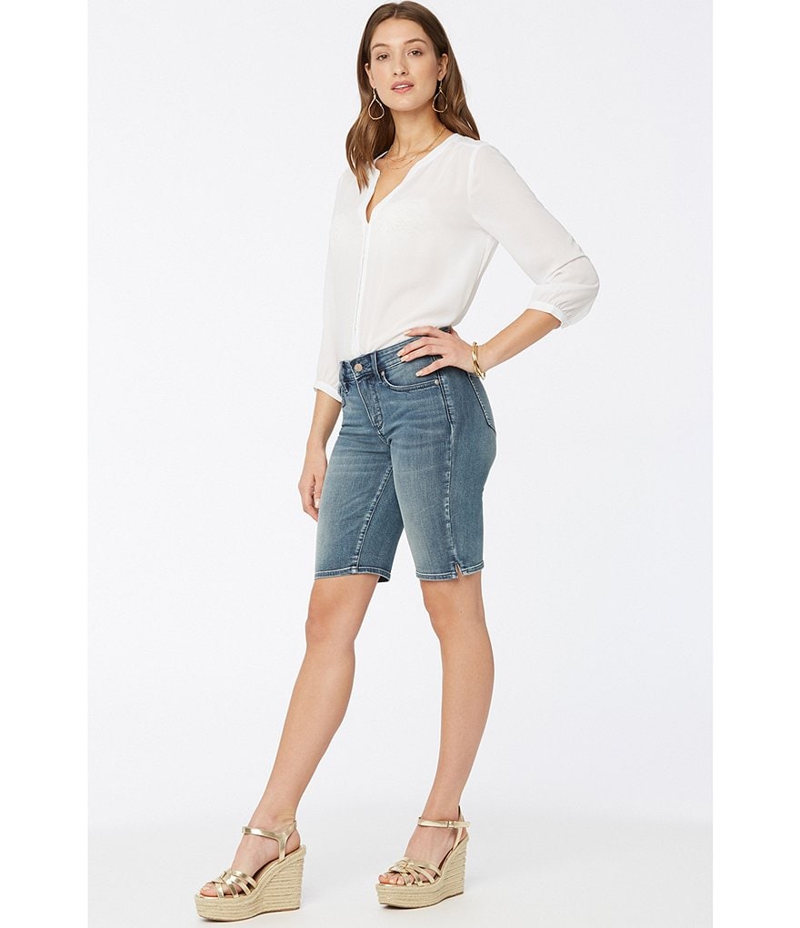 Westbound Petite Size the PARK AVE fit Indigo Skimmer Shorts