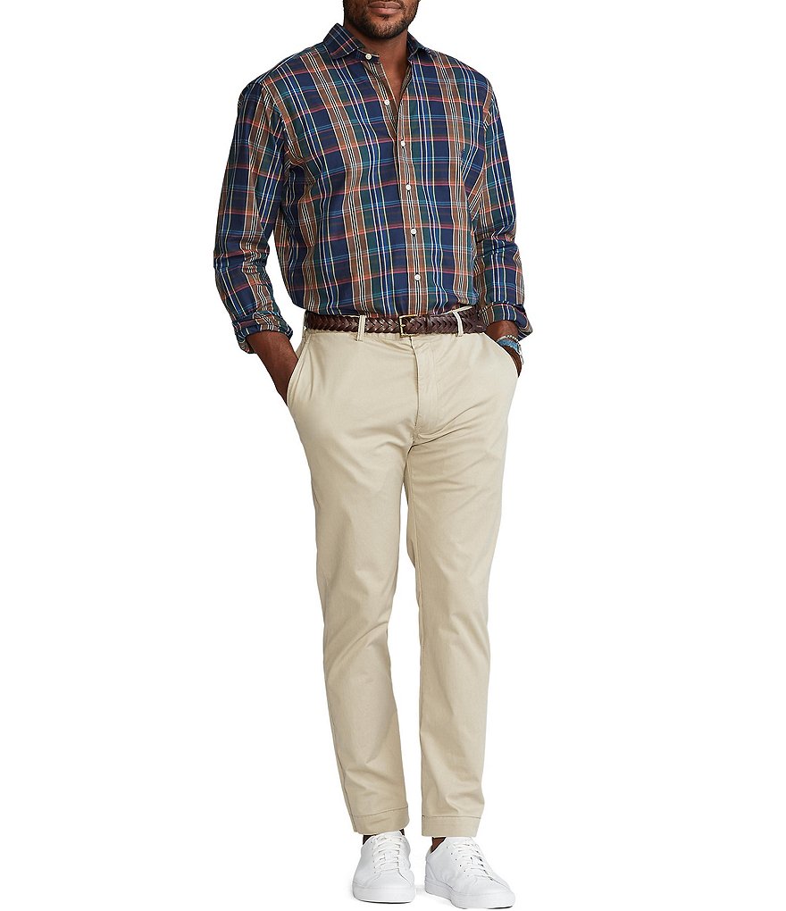 Visconti Big & Tall Check Skulls Print Long-Sleeve Woven Shirt