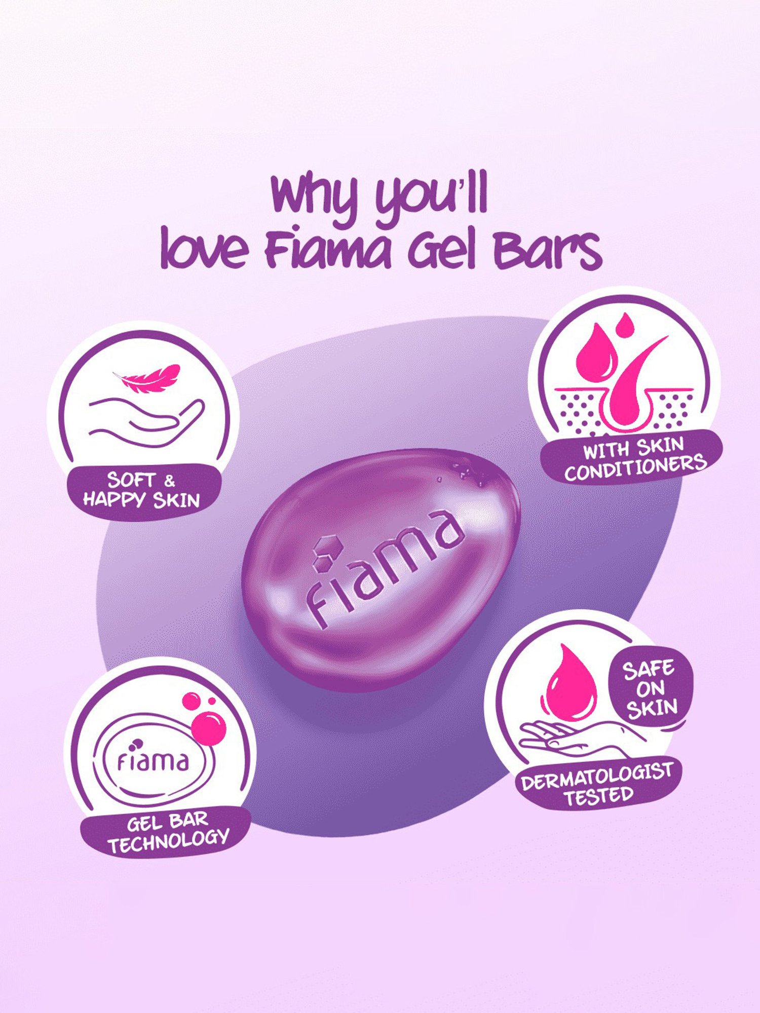 Fiama Celebration Pack Gel Bars - Pack of 5