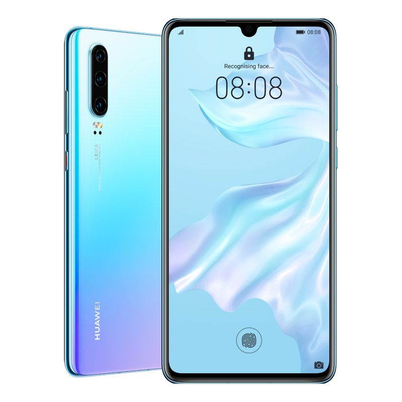 Huawei P30 Dual/Hybrid-SIM 128GB ELE-L29 Factory Unlocked 4G/LTE Smartphone - Aurora Blue