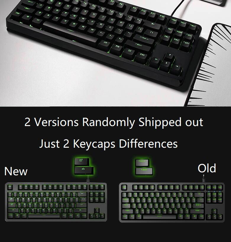 Fuhlen G87 All Non-conflicting Keys, 9 Backlit LED Light Modes, Cool Exterior Wired  Cherry Red Mechanical  Keyboard, 50Million Times Keystrokes Lifespan-Black