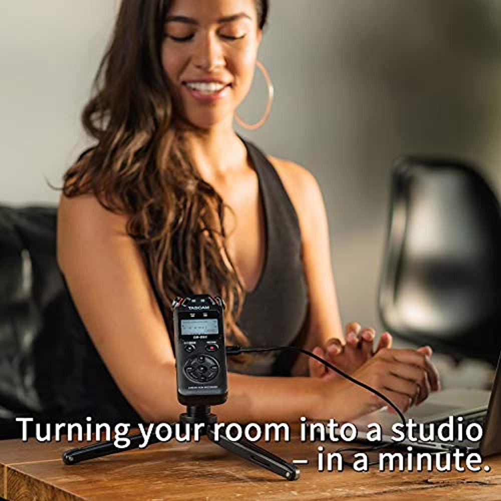 Tascam DR-05X Stereo Handheld Digital Audio Recorder with USB Audio Interface + XPIX Microphone + Basic Accessories Bundle