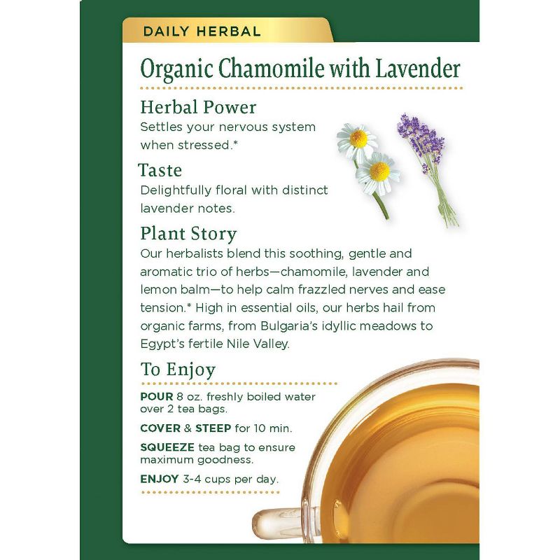 Traditional Medicinals Organic Chamomile with Lavender Herbal Tea - 16ct