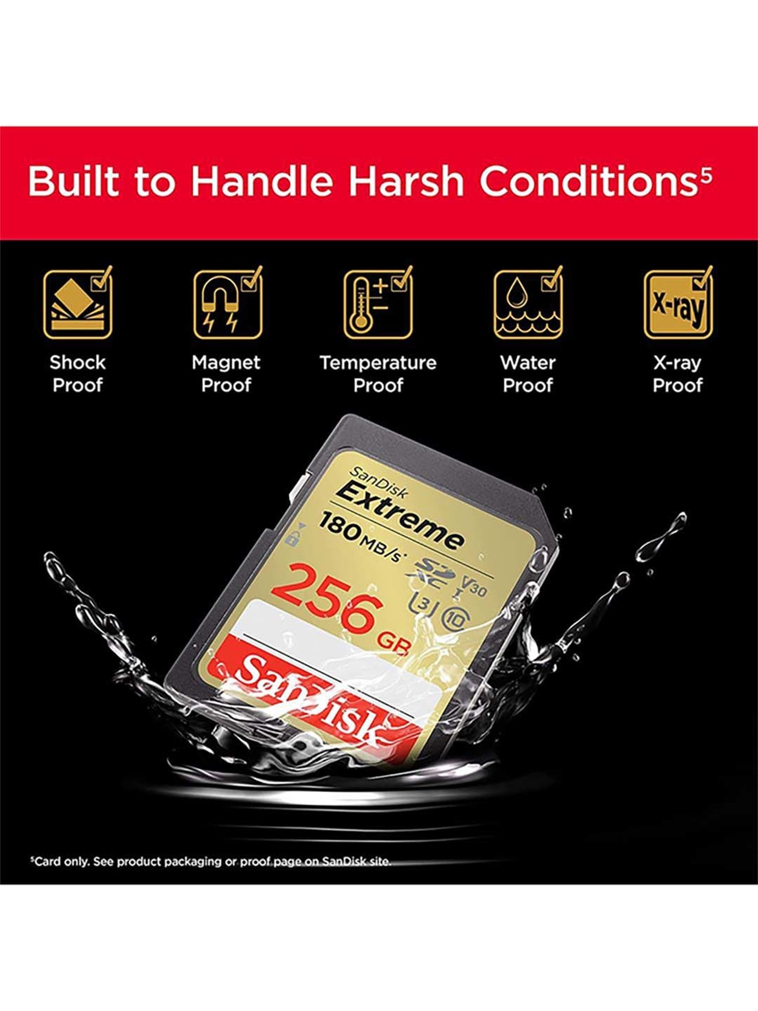 SanDisk Extreme SD UHS I 256GB Card for DSLR and Mirrorless Cameras (Black)