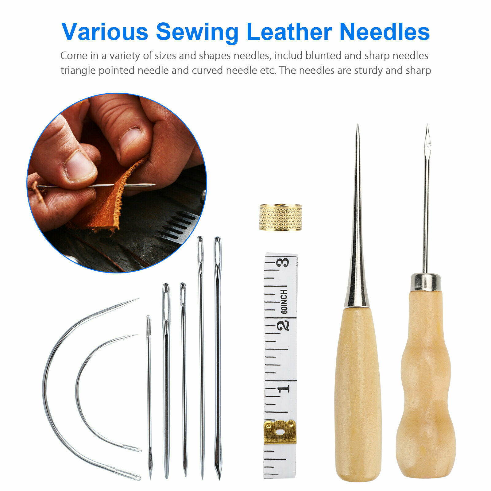 Leather Working Tools Repair Kit Sewing Craft Supplies Stitching Making Groover