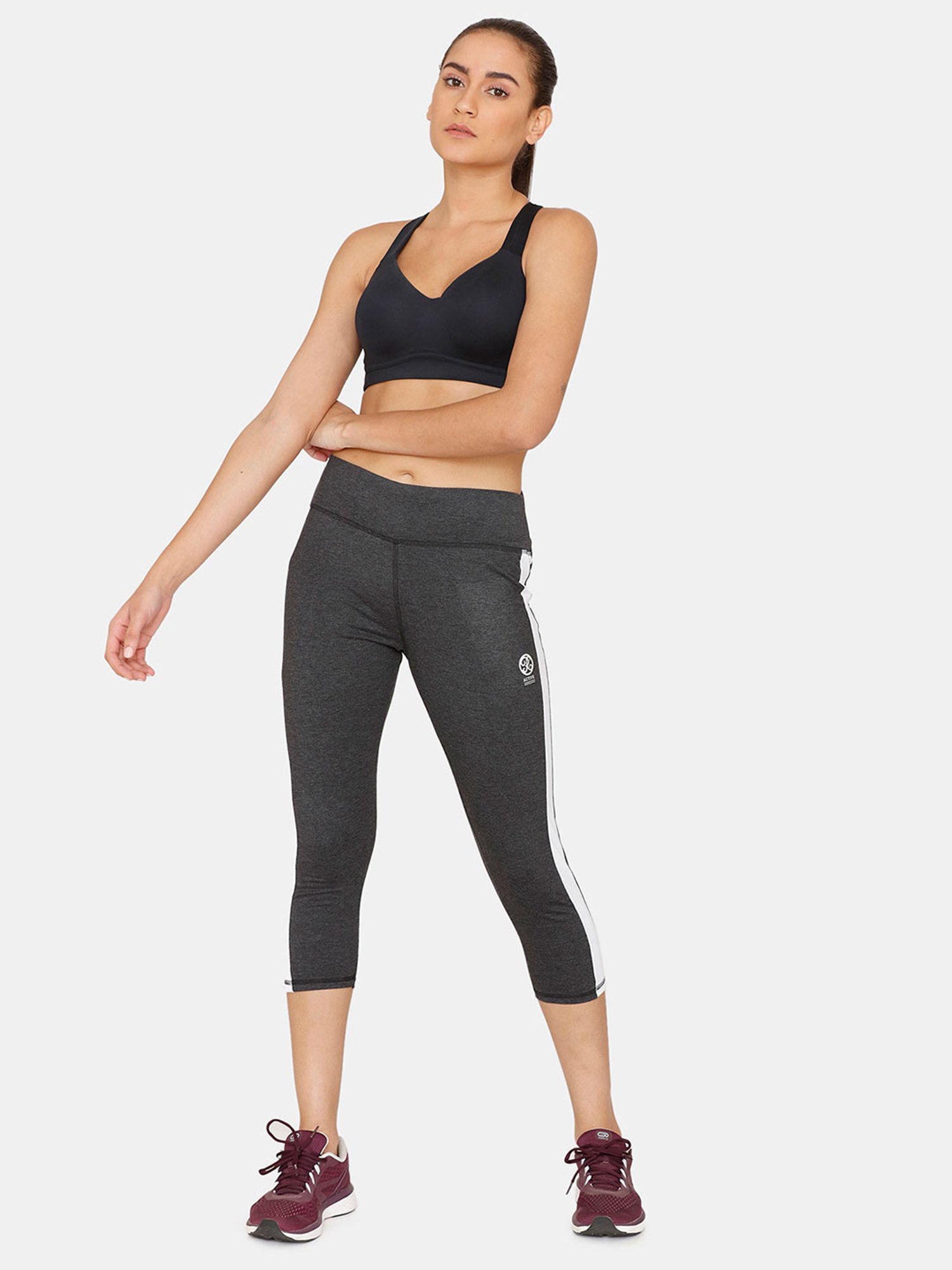 Rosaline by Zivame Black Regular Fit Capris