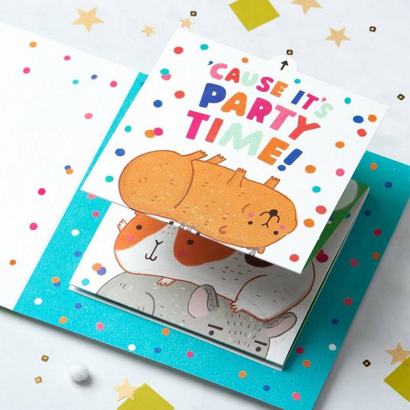 Birthday Card Animal Party Time