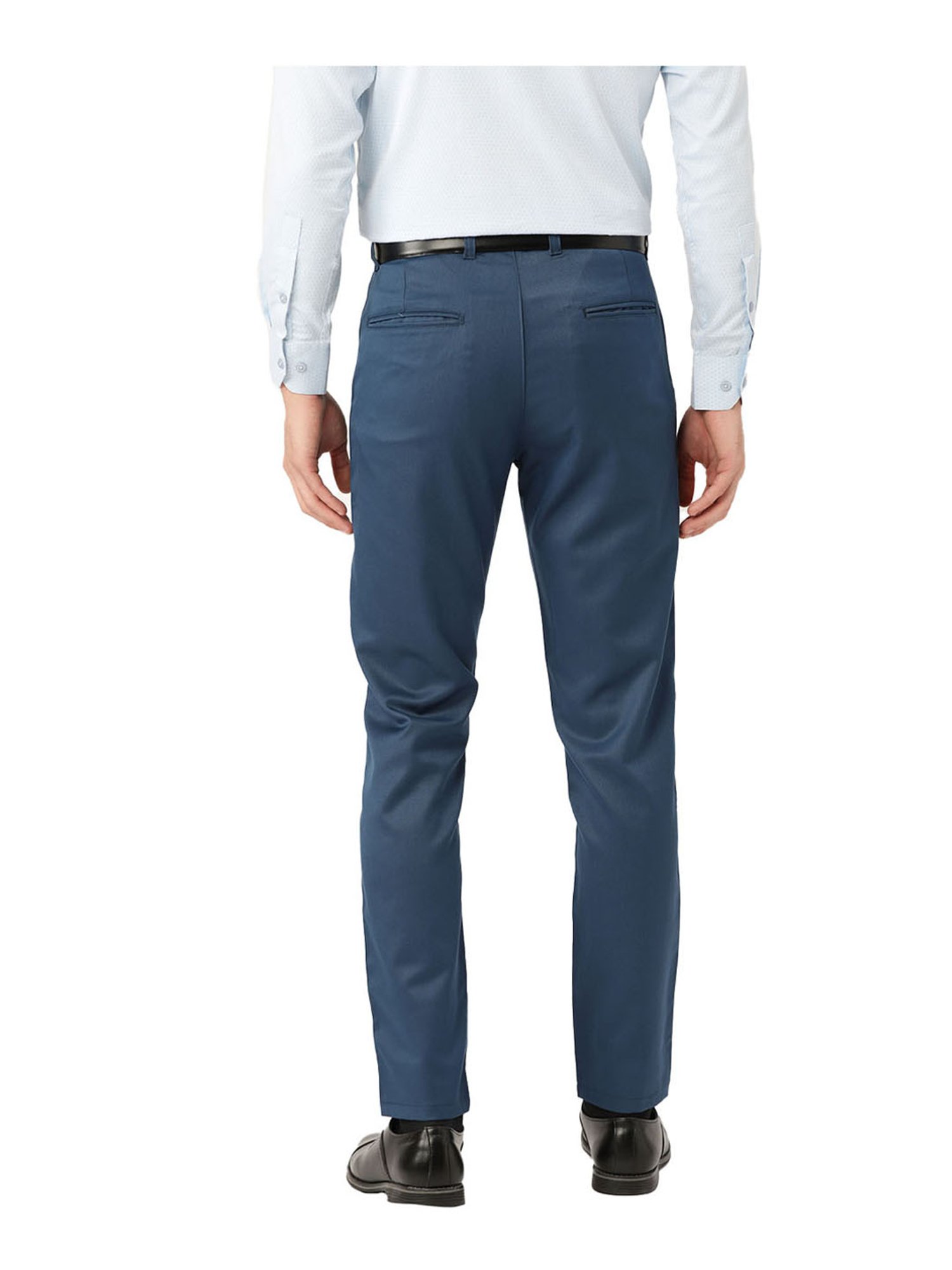 Sojanya Teal Blue Regular Slim Fit Trousers