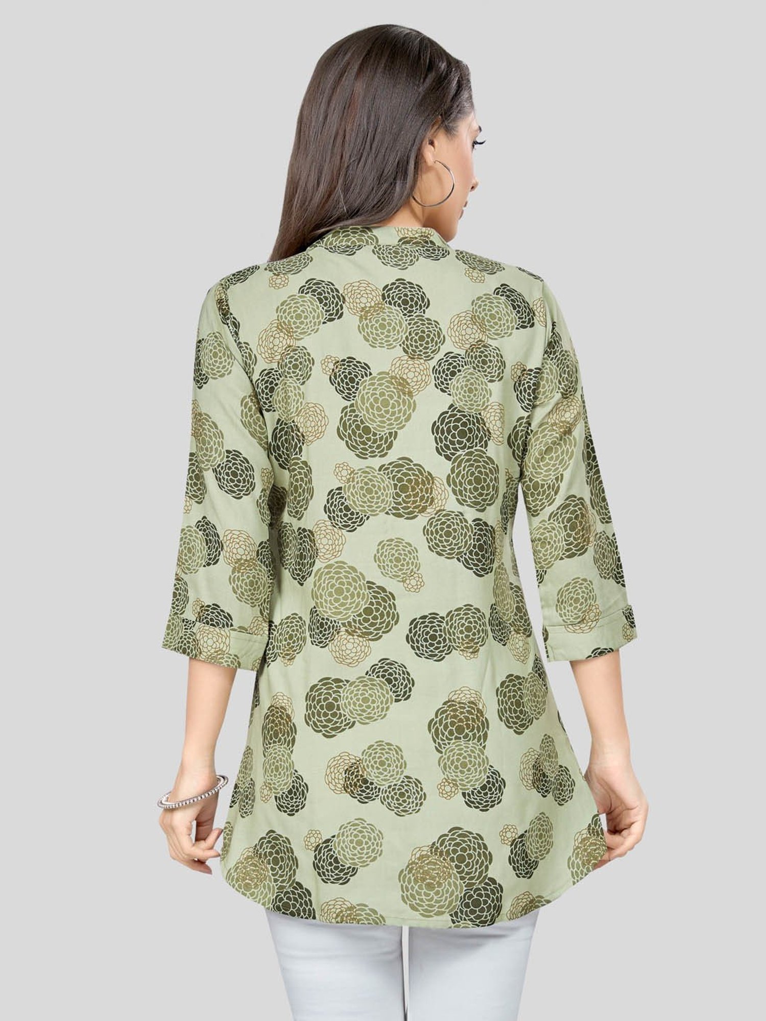 Fusion Beats Light Grey Embroidered A Line Kurta