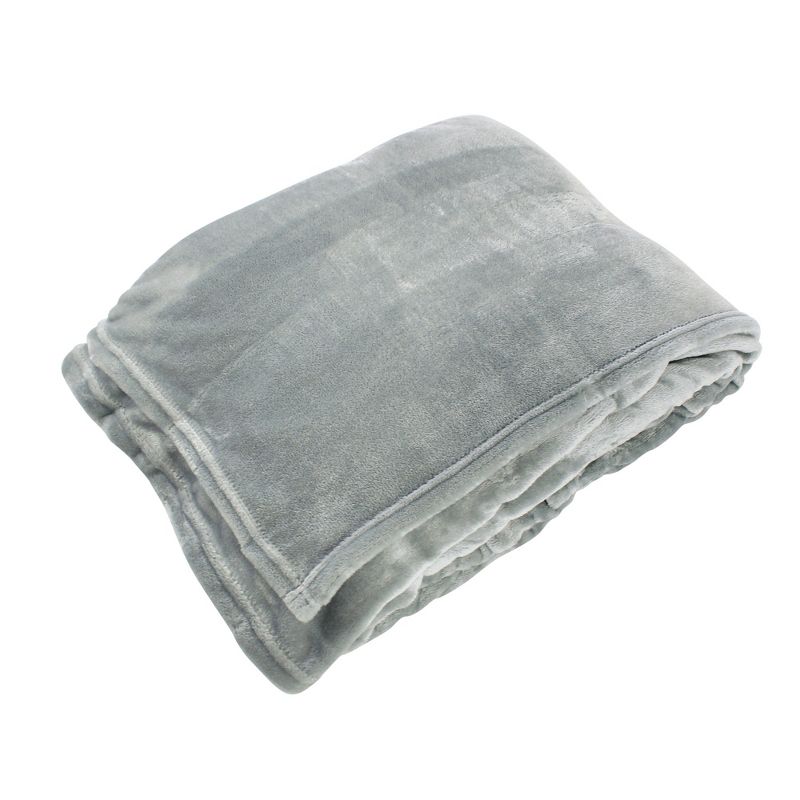 Hudson Home Collection Home Silky Plush Blanket, Gray Fleece, 50X60 In. (Throw)