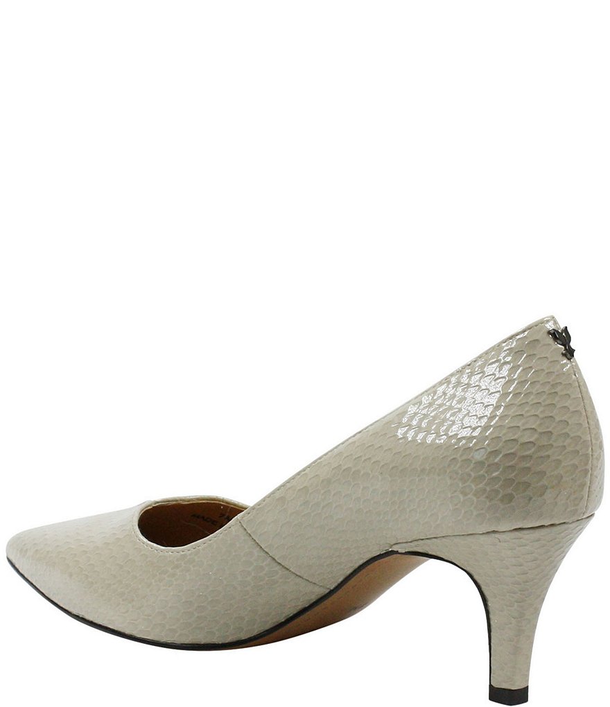 J. Renee Abigaile Patent Embossed Snake Print Pumps