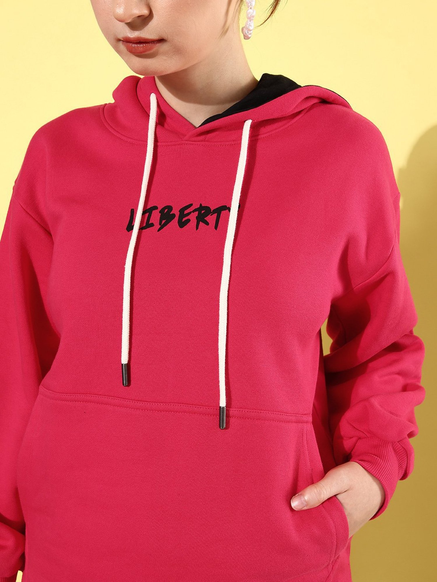 Difference of Opinion Pink Fleece Graphic Print Oversized Sweatshirt