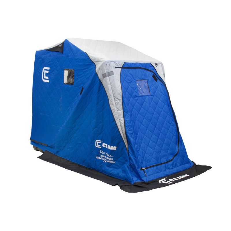 Clam 12564 Legend XL Thermal Ice Fishing Shelter with Deluxe Swivel Seat, Blue/Gray