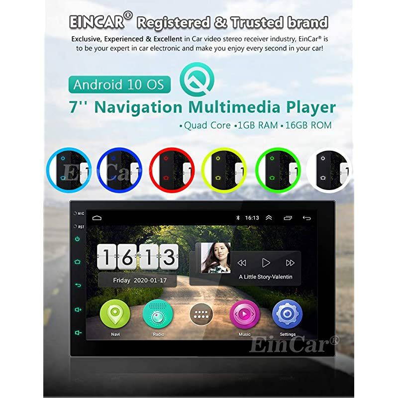 7 Inch Android 100 Car Stereo with GPS Navigation Double Din Car Radio Bluetooth Stereo Radio Receiver 2Din Headunit with Backup Camera Support WiFi Mirror Link for AndroidiOS Phone USB Input