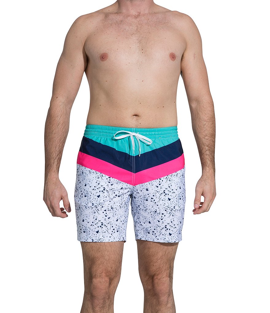 Chubbies The Aquatic Libations 7#double; Inseam Stretch Swim Trunks