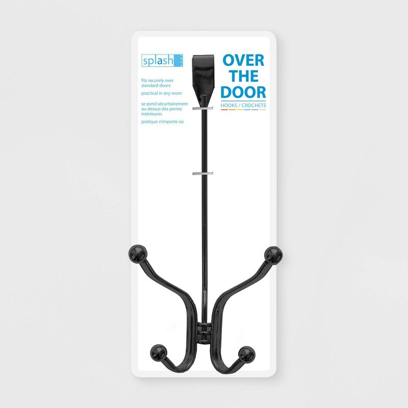 Tango Over-the-Door 2 Hooks Matte Black - Splash Home
