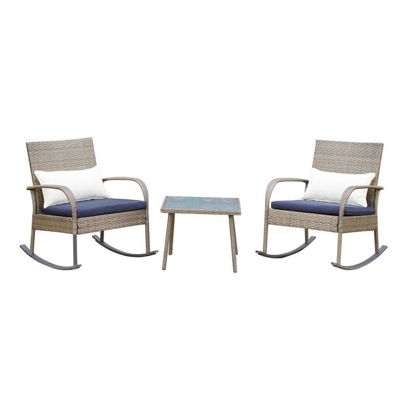 3pc Patio Bistro Set Blue - Patio Festival
