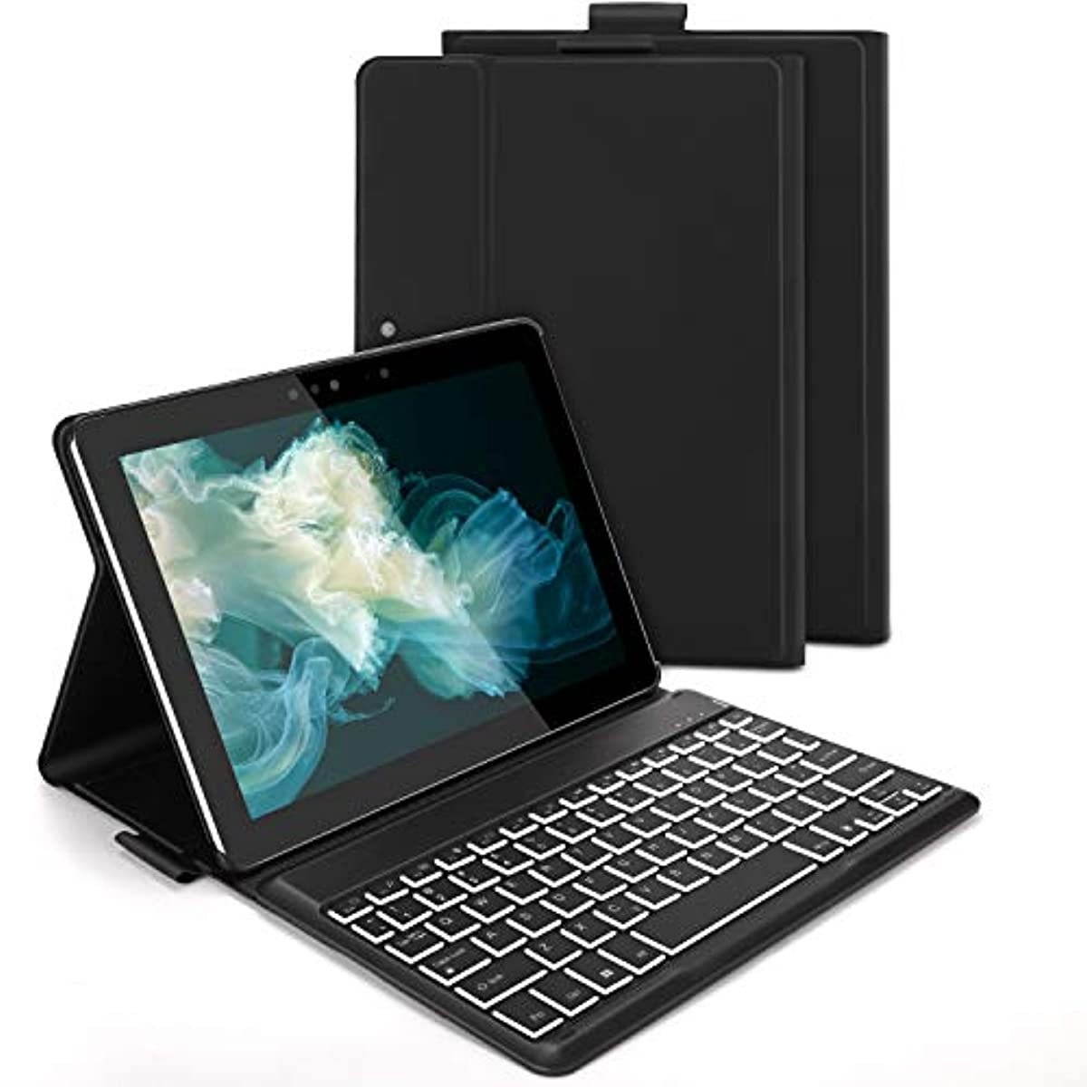 Bluetooth Backlit Keyboard Case for Surface Go 10-inch/Surface Go 2 10.5-inch, Jelly Comb Removable Wireless Keyboard US Layout with Cover for Surface Go (2018) / Surface Go 2 (2020), Black