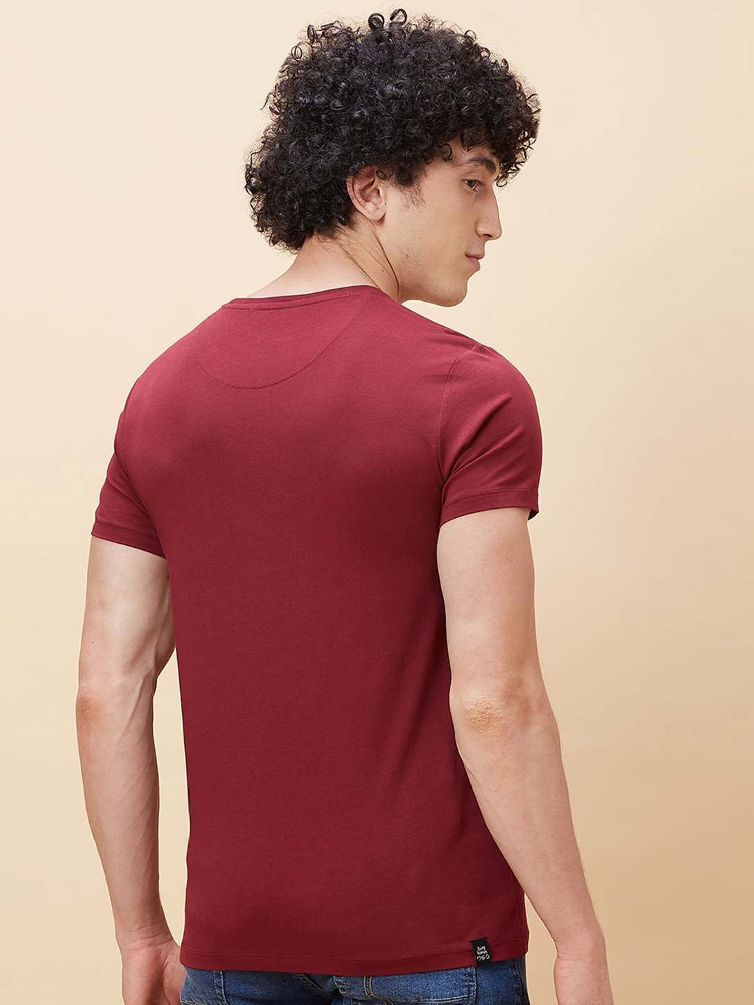 Being Human Red Regular Fit Printed T-Shirt