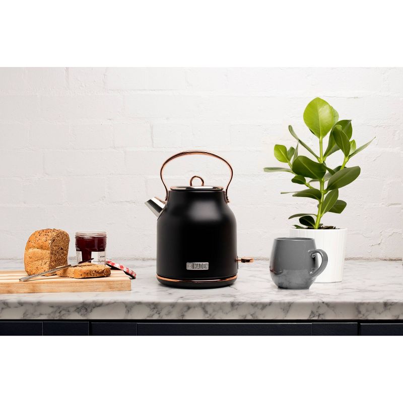 Heritage 1.7 Lt Stainless Steel Electric Kettle with Auto Shut-Off - Copper/Black