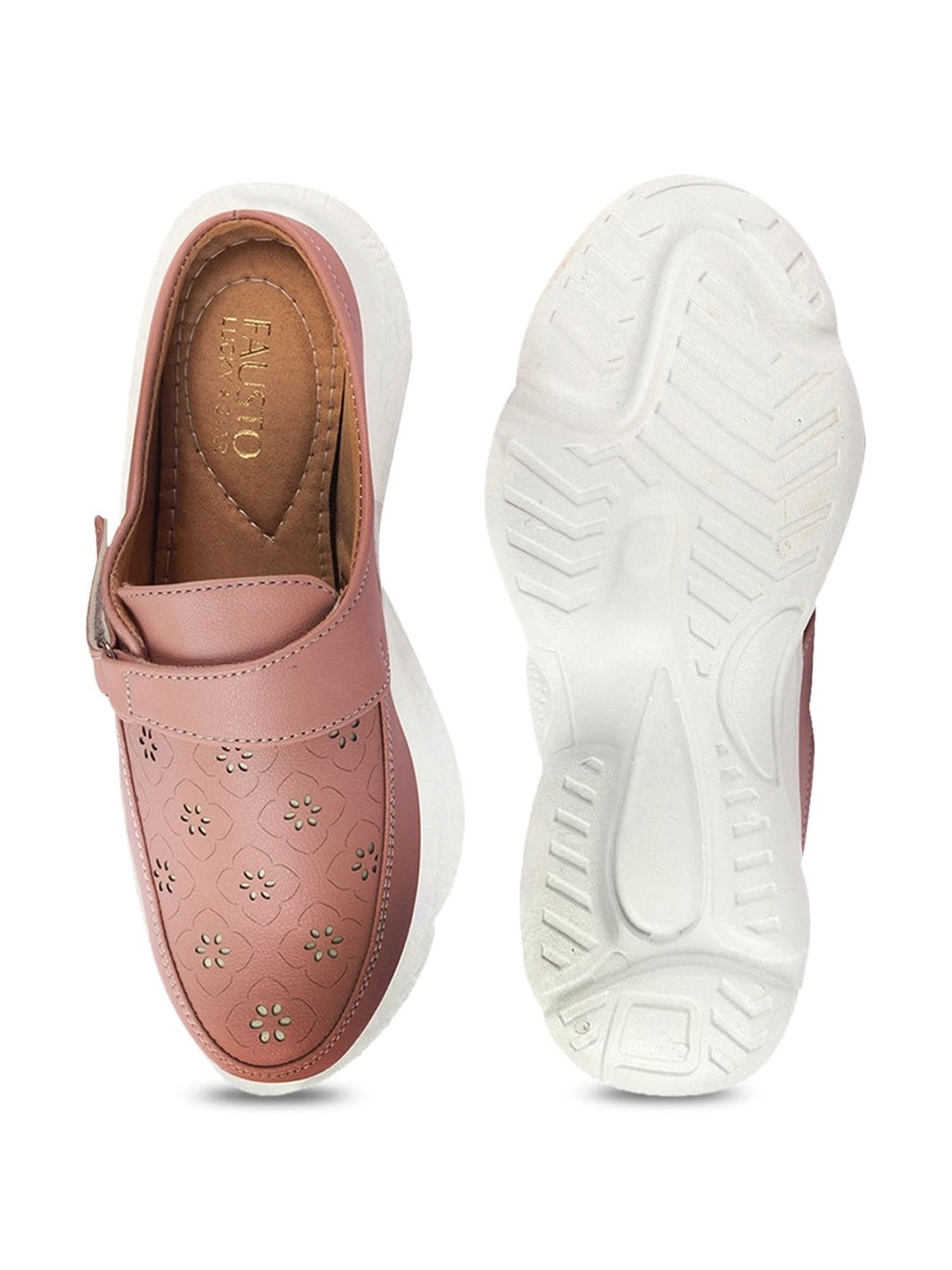 Fausto Women's Peach Mule Shoes