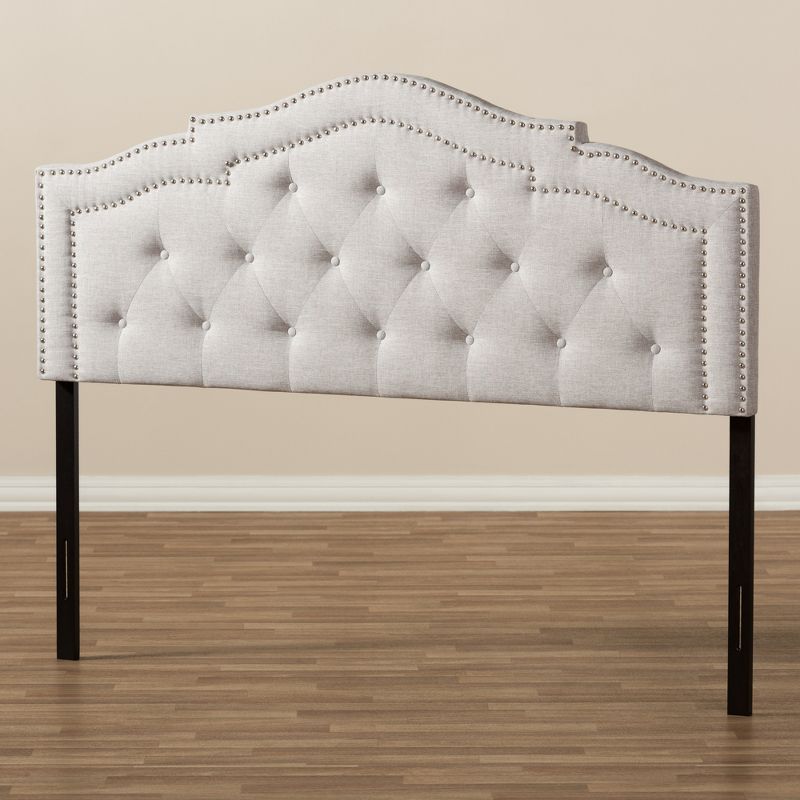 Edith Modern And Contemporary Fabric Headboard Beige Queen - Baxton Studio
