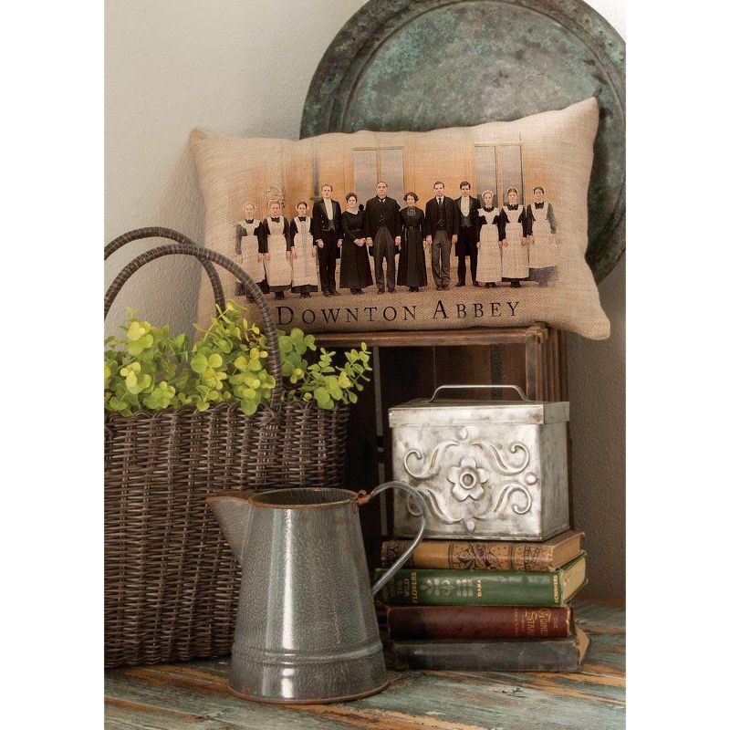 Heritage Lace 12" x 20" Rectangular Downton Abbey Cast British Indoor Throw Pillow - Brown/Black