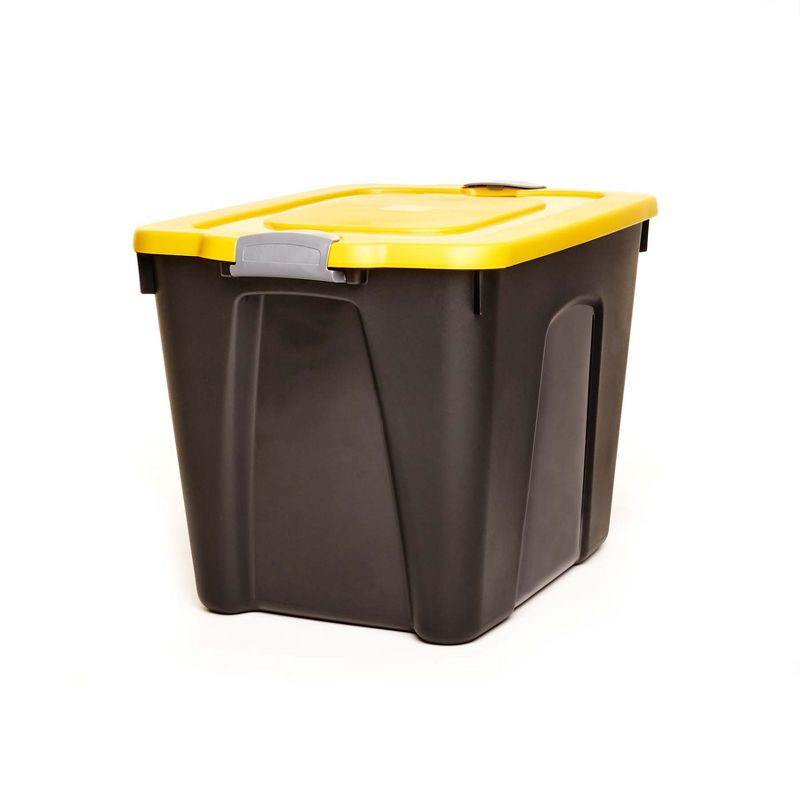 Durabilt22 Gal Storage Totes Set of 4 - Black/Yellow