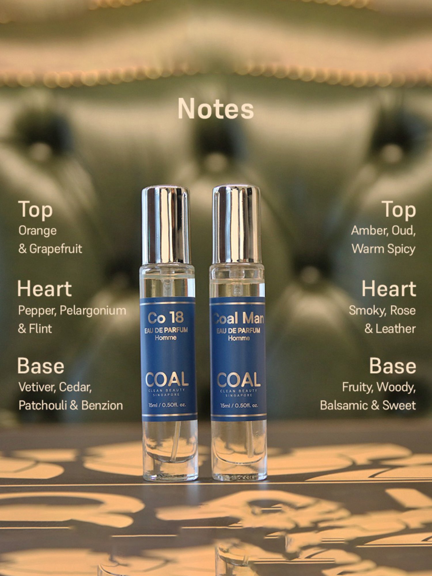 COAL Clean Beauty Eau de Parfum Travel Gift Pack for Men