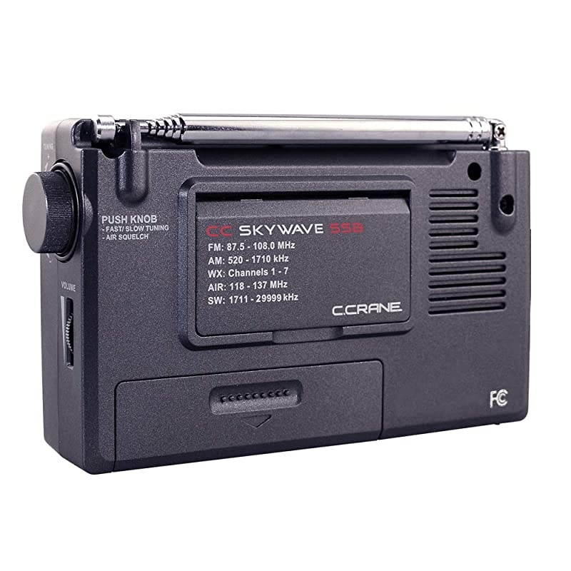 CC Skywave SSB AM FM Shortwave NOAA Weather + Alert Scannable VHF Aviation Band and Single Side Bands Small Battery Operated Portable Travel Radio