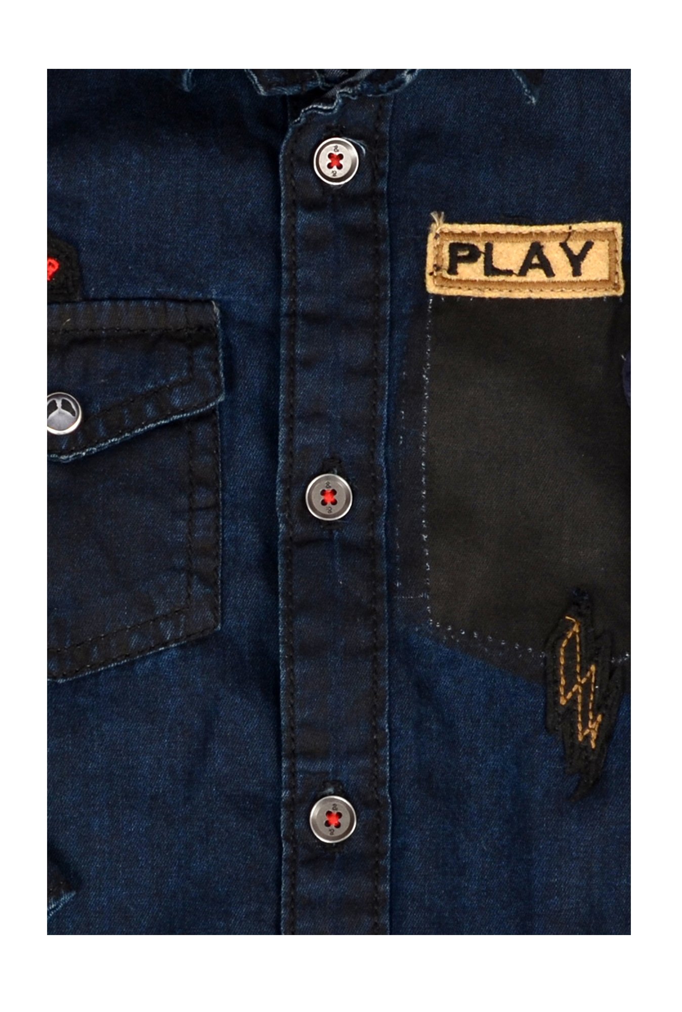 Tales & Stories Boys Dark Blue Applique Shirt