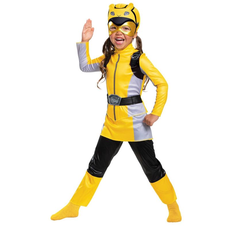 Kids' Power Rangers Yellow Ranger Muscle Halloween Costume S