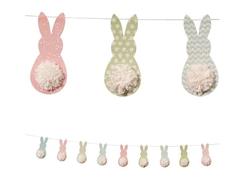 Easter 5.0" Happy Tails Garland Crepe Paper Tail  -  Banners And Garlands